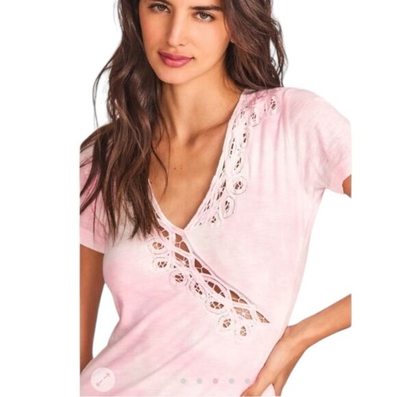 NEW LoveShackFancy Mildred Mini Wrap Dress in Island Pink Hand Dye Small - Picture 10 of 10